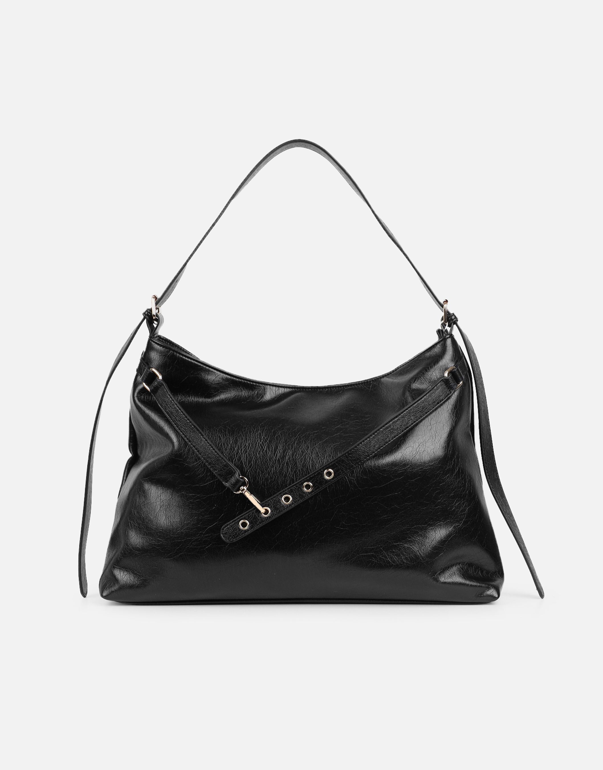 Artemis Large Black Shoulder Bag