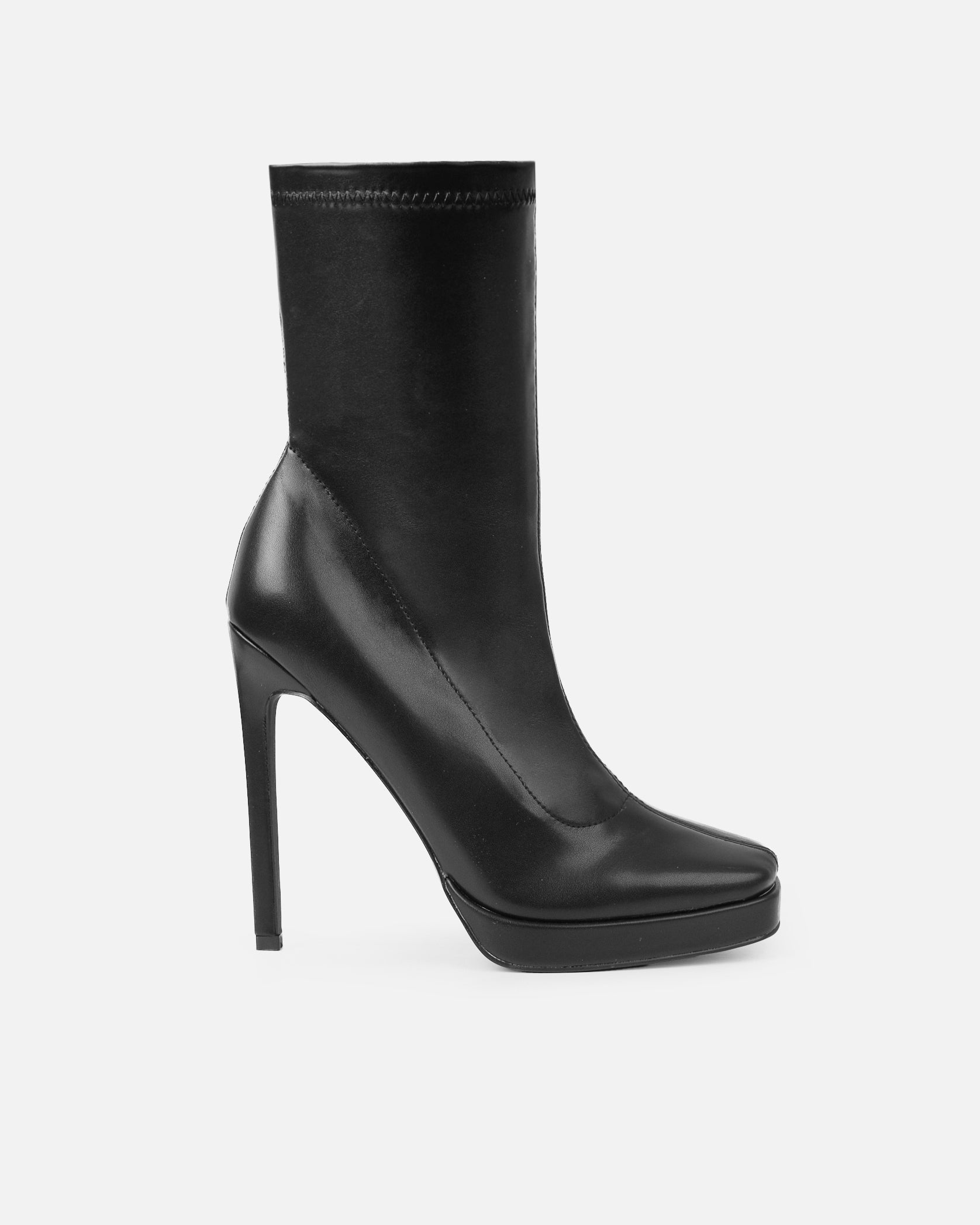 Bishop Black Stretch Platform Boots