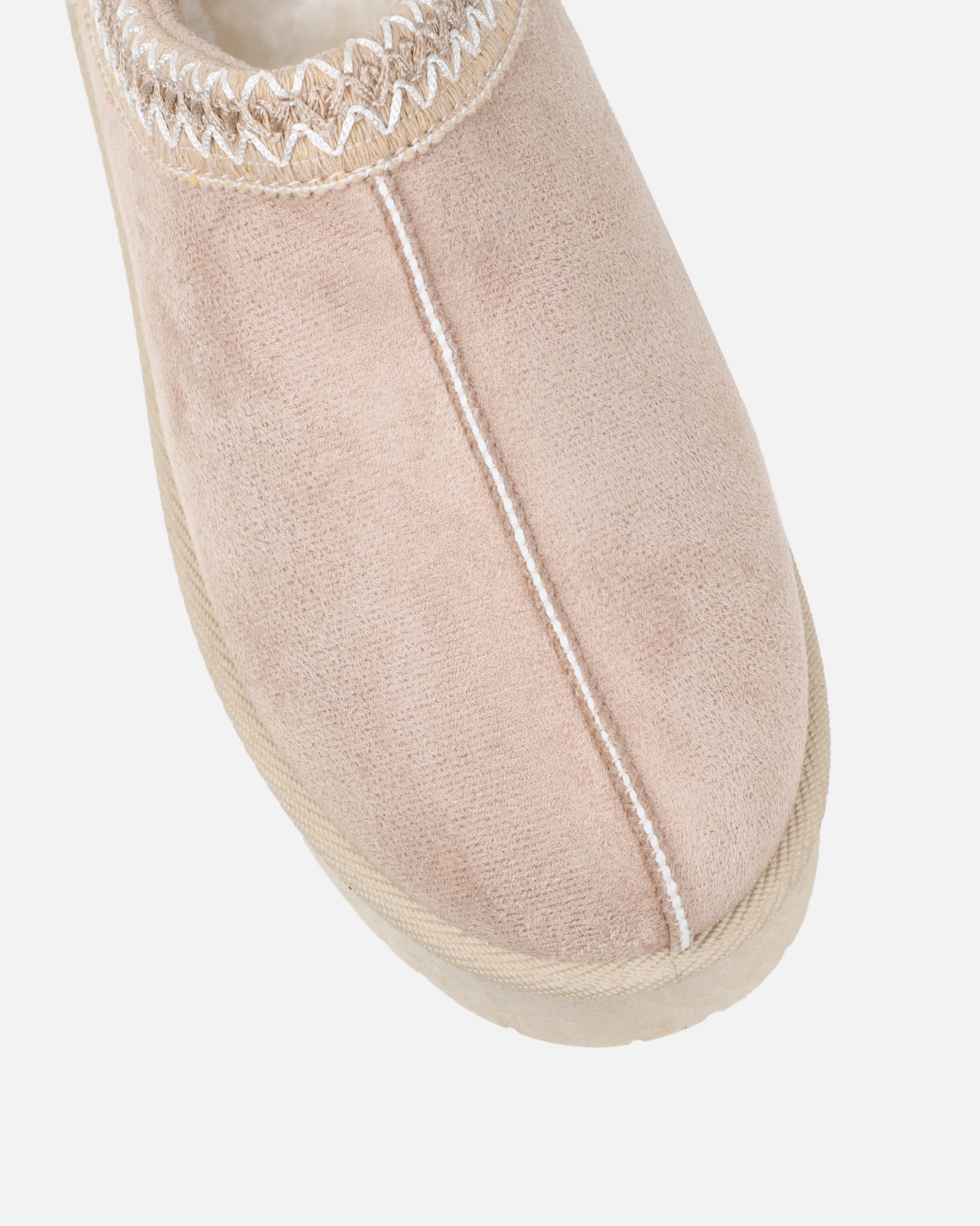 Coko Beige Faux Suede Flatform