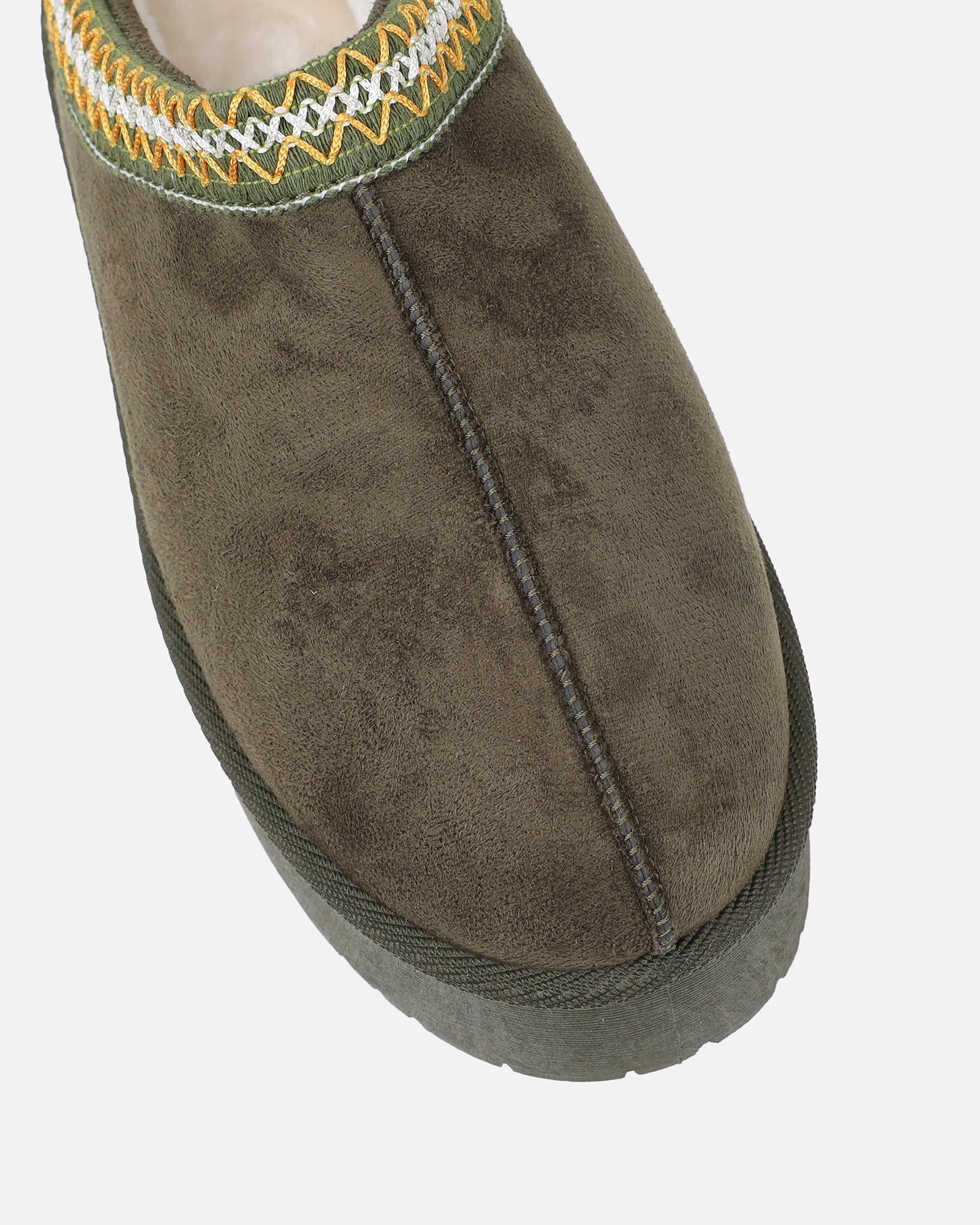 Coko Khaki Faux Suede Flatform