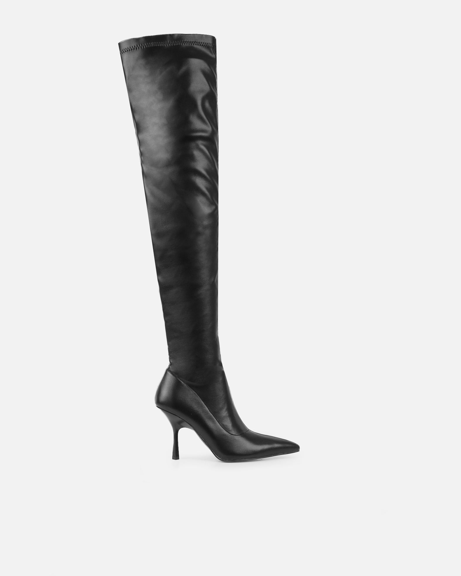 Vermont Black Stretch Over The Knee Boots