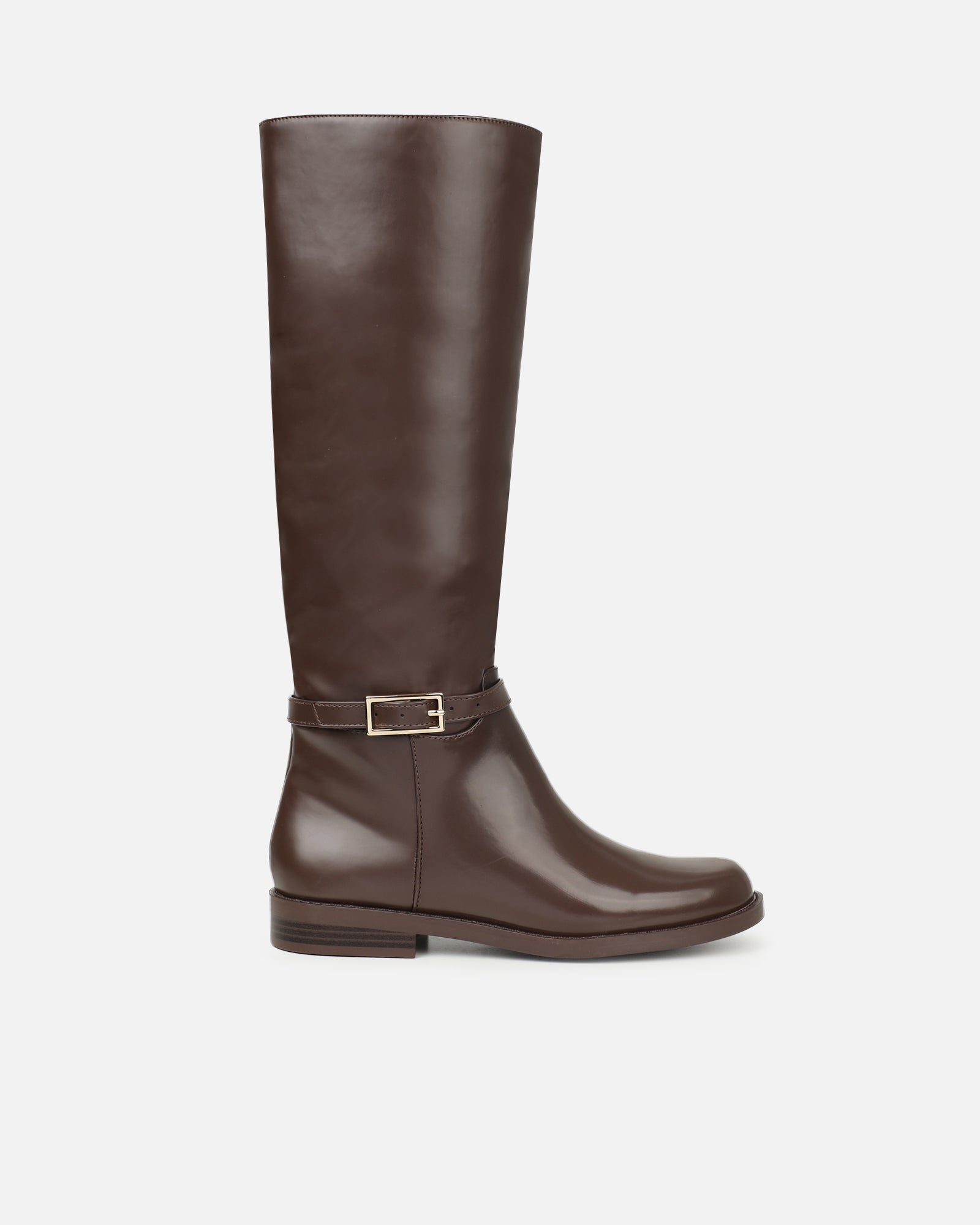 Oakleigh Chocolate Brown Box Smart Knee Boots
